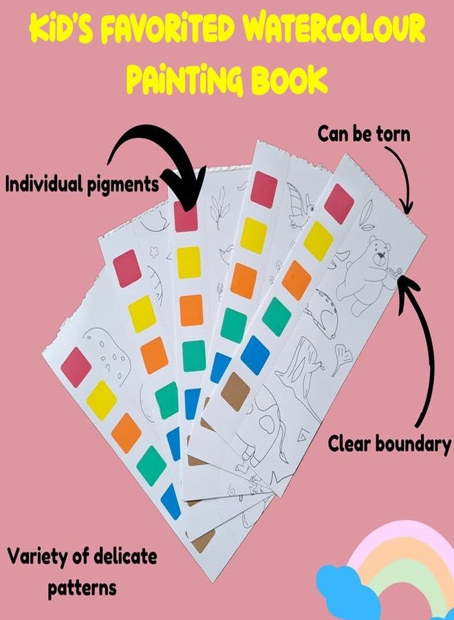 سنابترون مجموعة هدايا سنابترون للأطفال - 12 كتاب تلوين سحري / كتاب تلوين مائي مع فرشاة / كتب تلوين ورسم بألوان مائية في كل صفحة - أفضل هدايا عيد ميلاد بالجملة / مجموعة هدايا للأطفال - Image 2